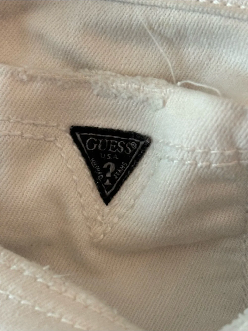 GUESS Distressed White Skinny Jeans